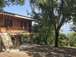 خانه مسافر – کلبه جنگلی سلانسر در باغ سرسبز | تجربه آرامش گیلان