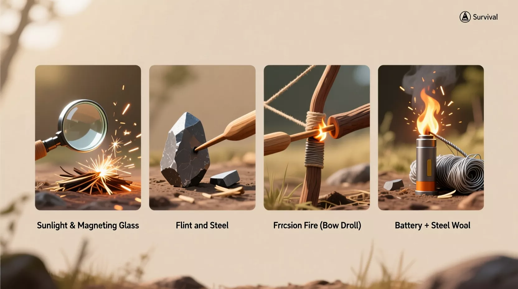 چگونه بدون کبریت آتیش روشن کنیم؟ راهنمای کامل و عملی