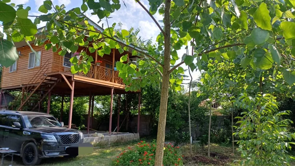 کلبه چوبی تراس دار ماسال